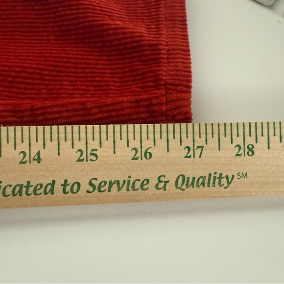 Judy Blue Orange Rust Slim Fit High Waist Stretch Corduroy Carpenter Jeans - Picture 12 of 16